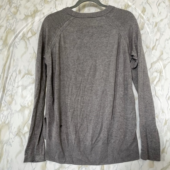 Lululemon 4 post Savasana pullover grey Boolux side slit sweater long sleeve - Picture 2 of 7